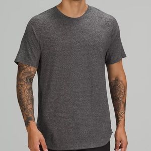 MENS LULULEMON DRYSENSE SHORT SLEEVE BLACK/RHINO GREY TEE SIZE L